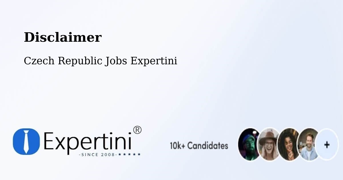 Disclaimer – Libušín - Czech Republic Jobs Expertini